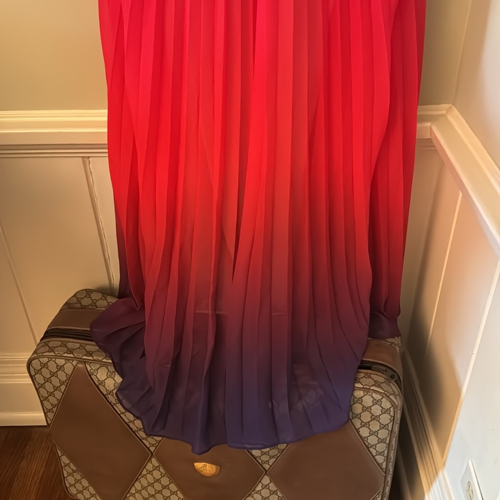 NEW Akira Rainbow Ombre Medium Halter Bella Maxi Dress Resort Mermaid costume - Picture 5 of 8